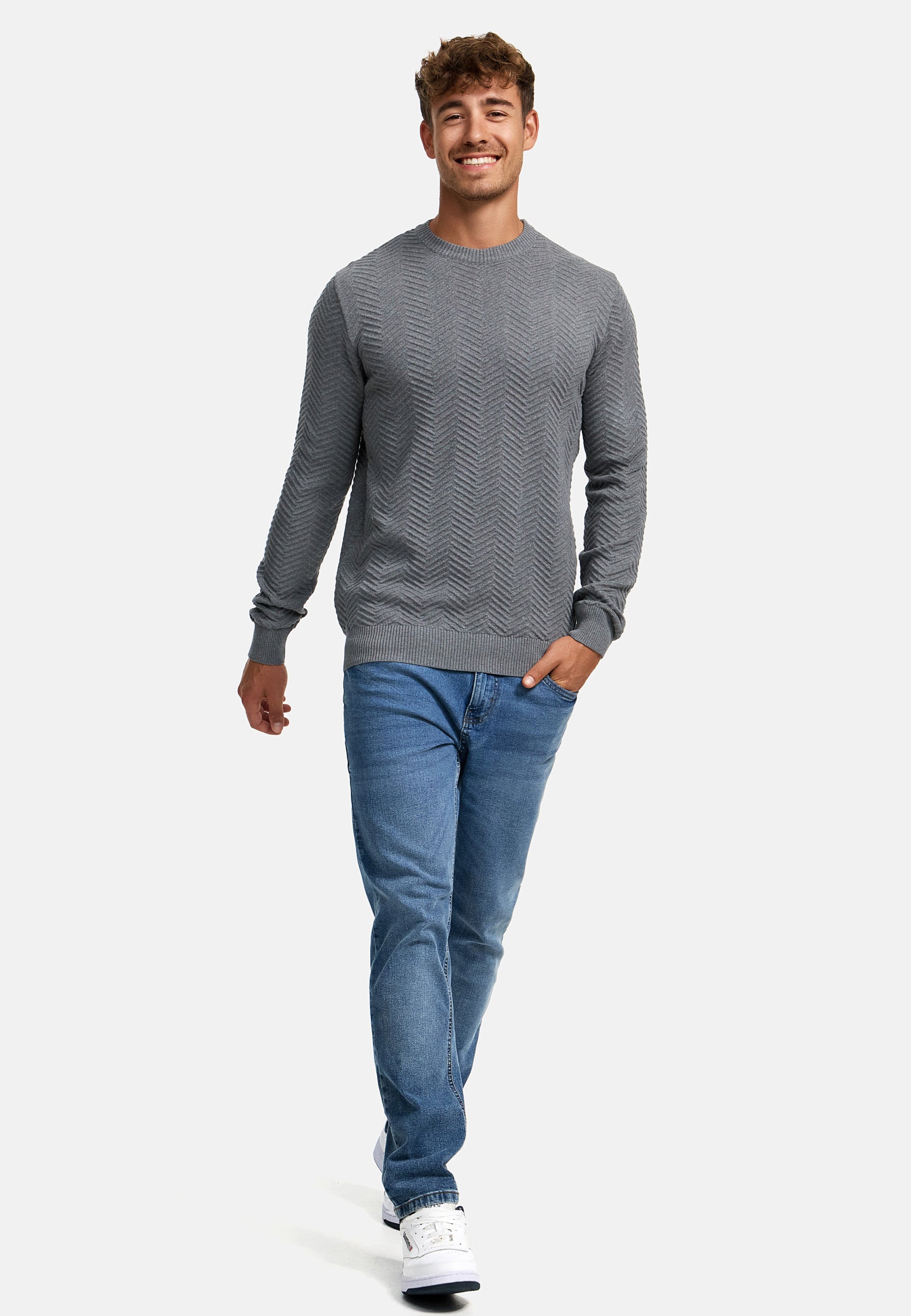 Strickpullover KSCarlo Lt Grey Mix