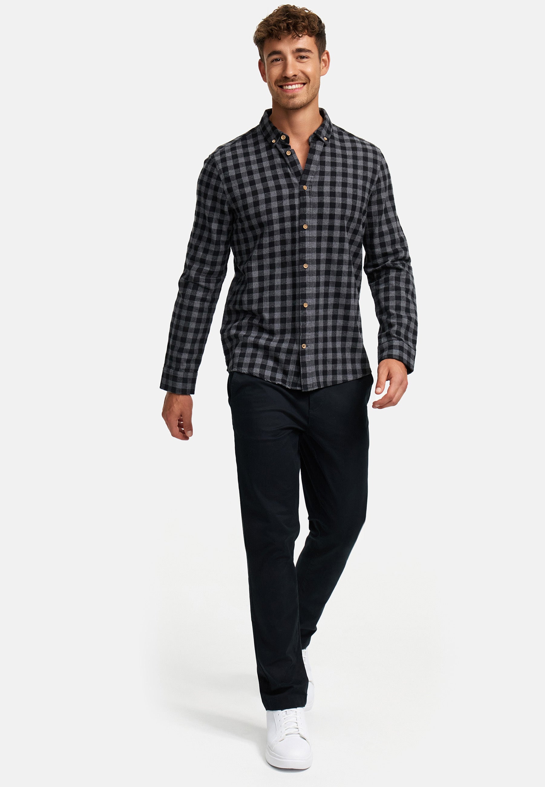 Hemd Langarm KSJohan Check Black
