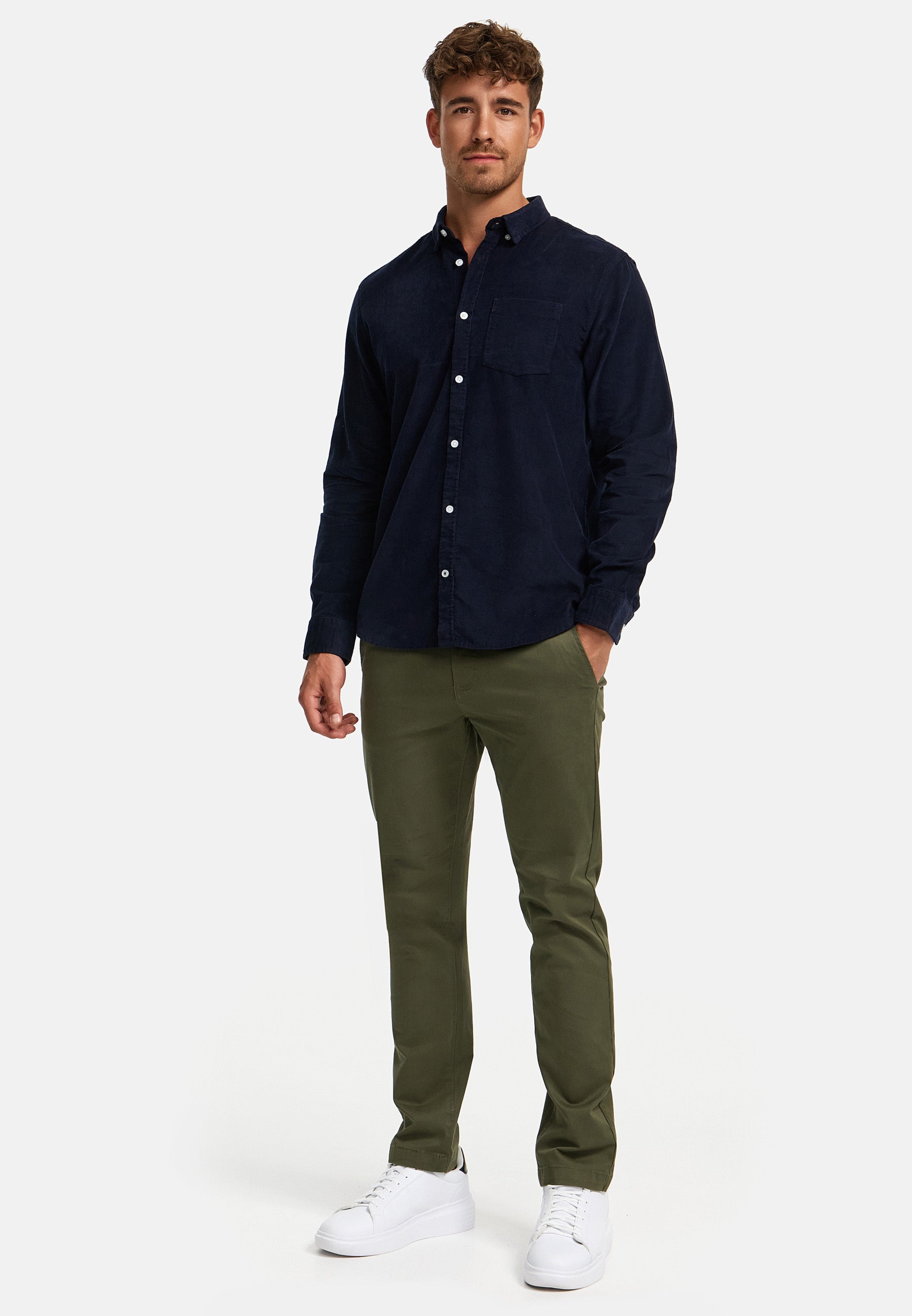 Hemd Langarm KSJohan Corduroy Sky Captain