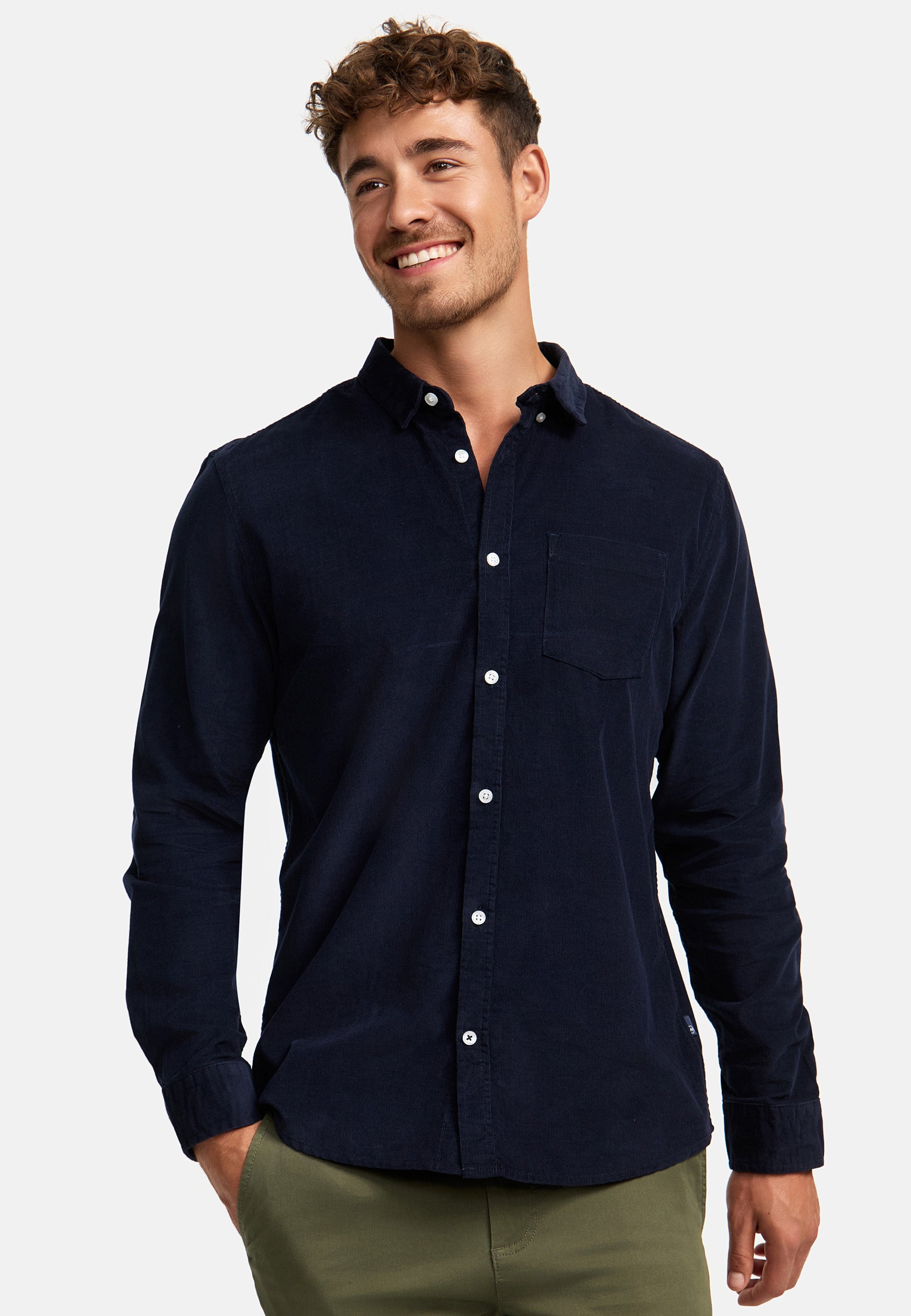 Hemd Langarm KSJohan Corduroy Sky Captain
