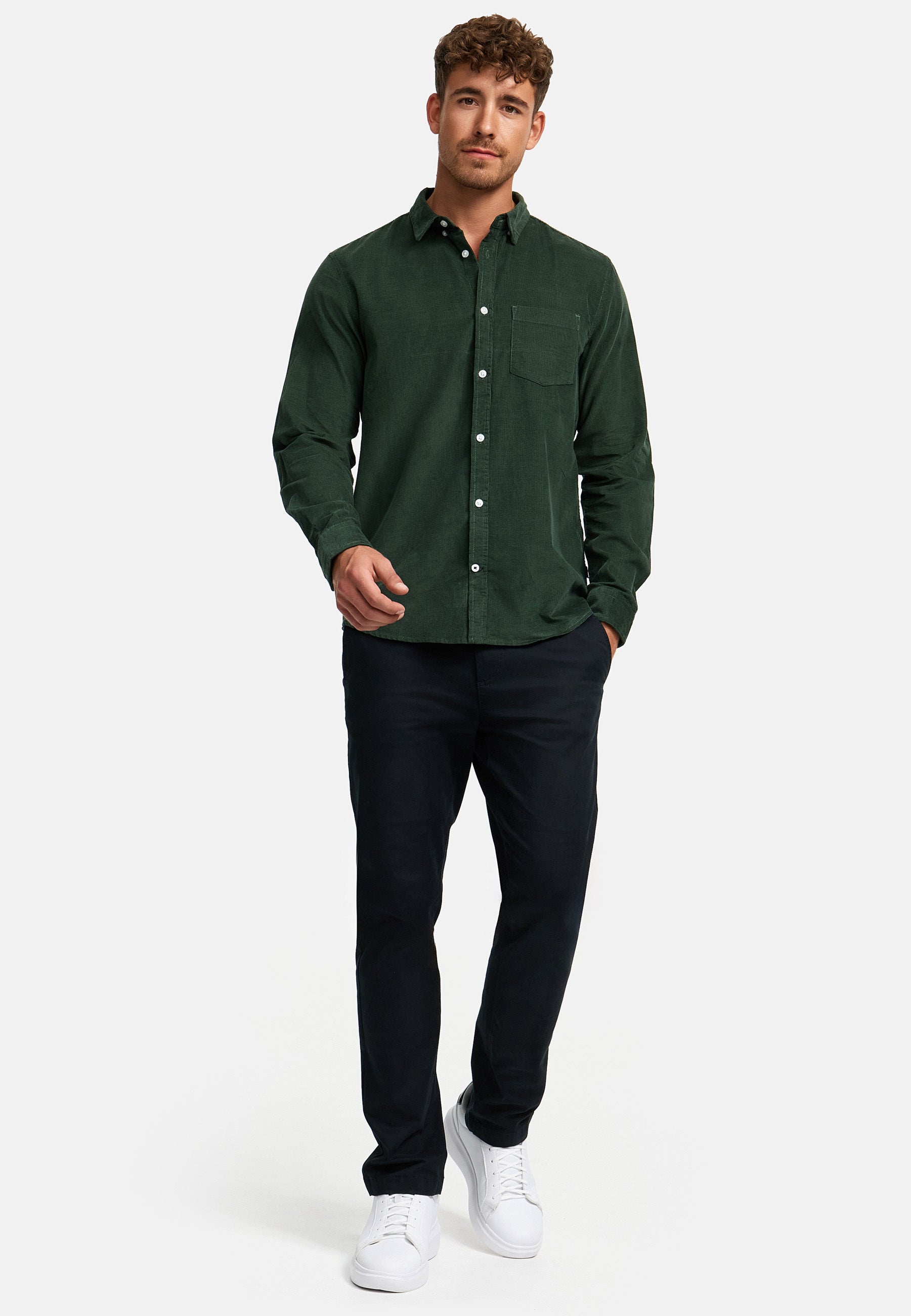 Hemd Langarm KSJohan Corduroy Army