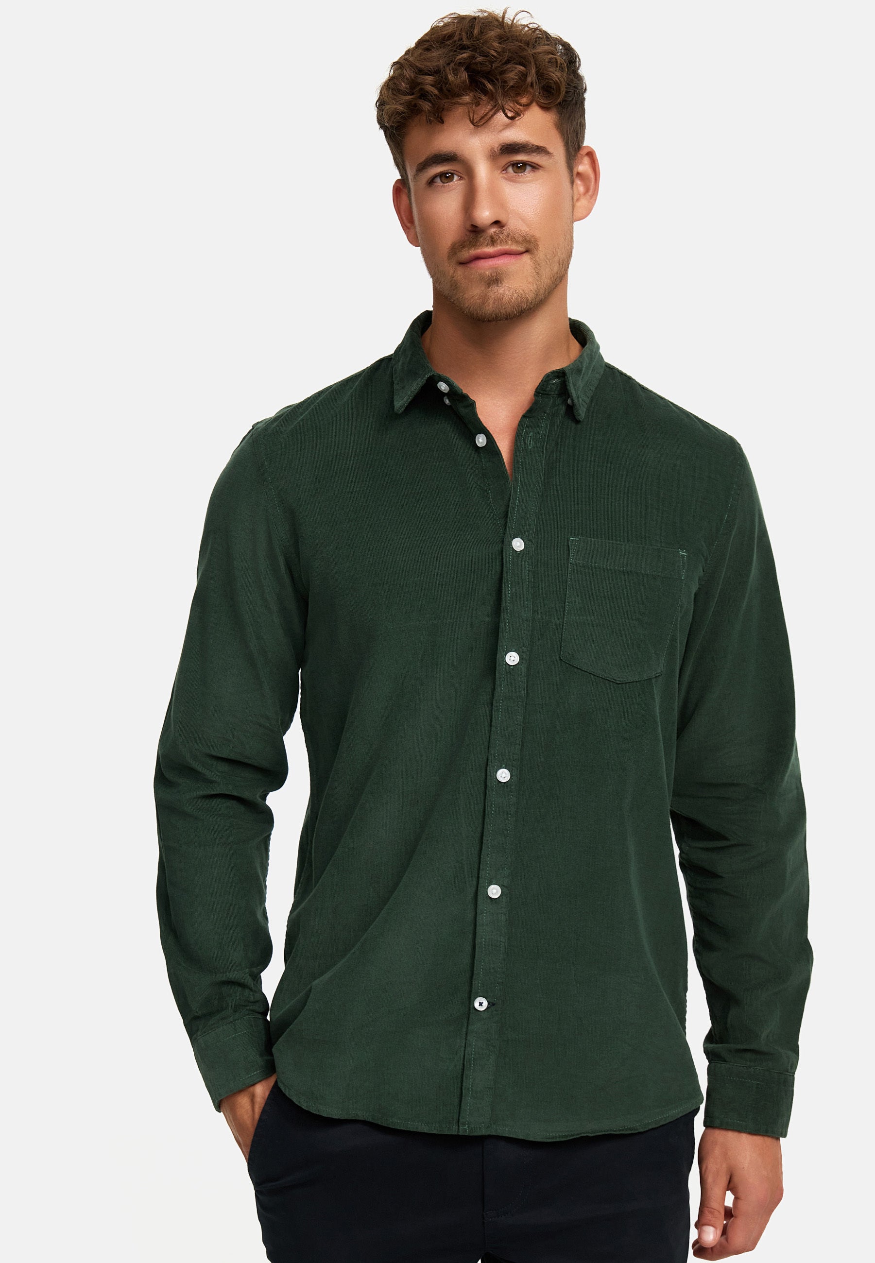 Hemd Langarm KSJohan Corduroy Army