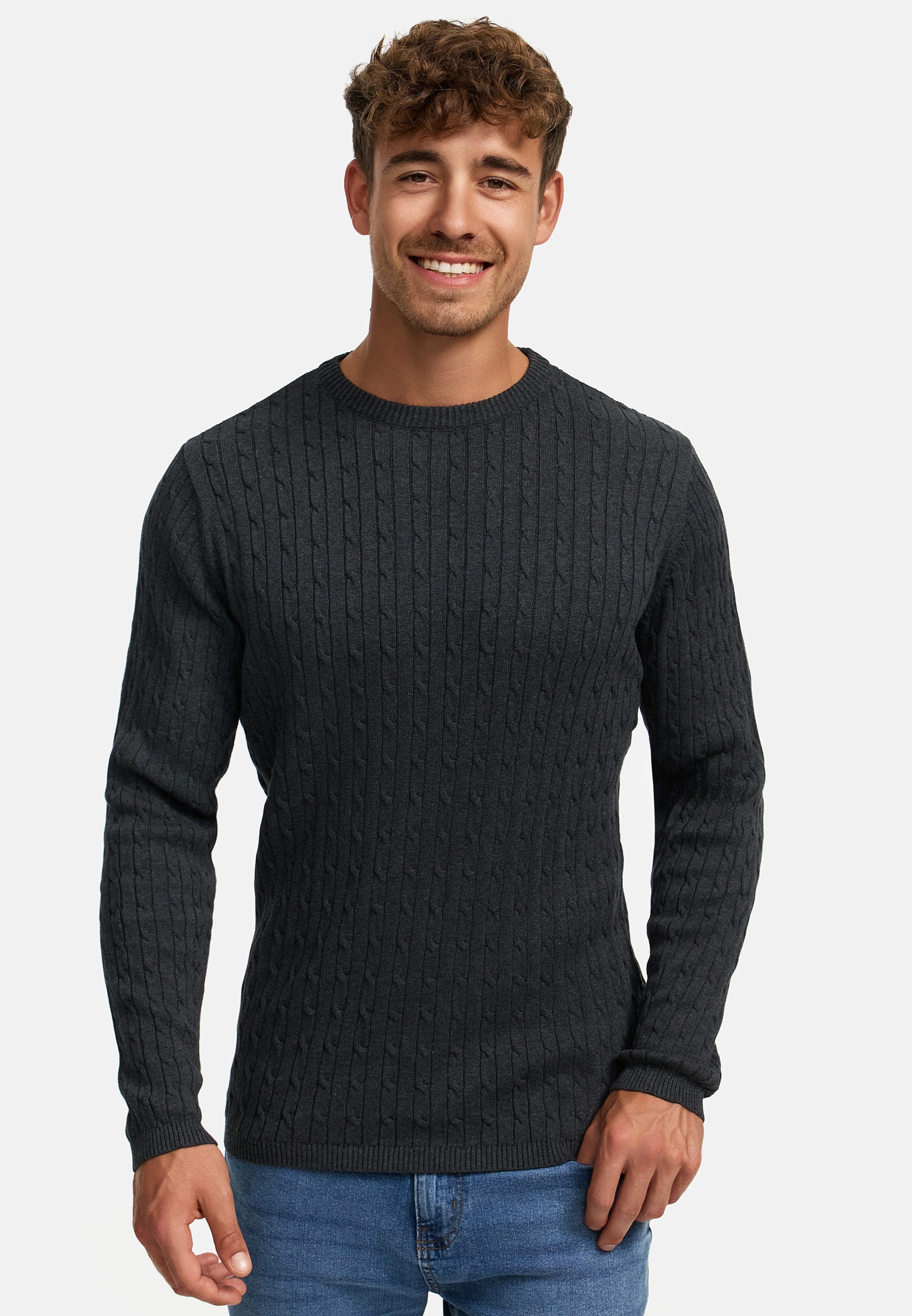 Strickpullover KSCable Charcoal Mix