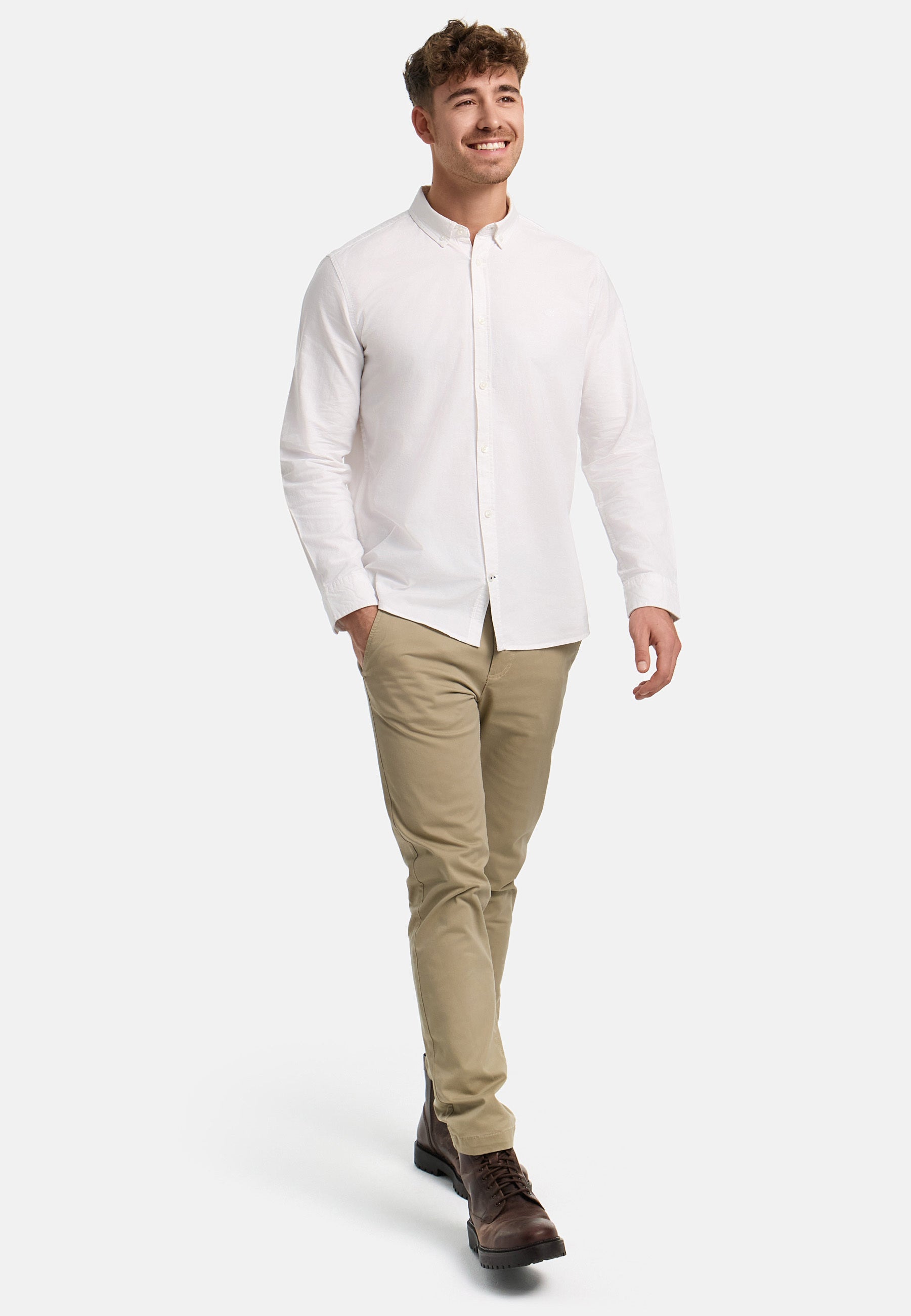 Hemd Langarm KSJohan Oxford Offwhite