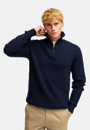 Strickpullover KSDorsey Strick Half Zip Sky Captain Produktbild