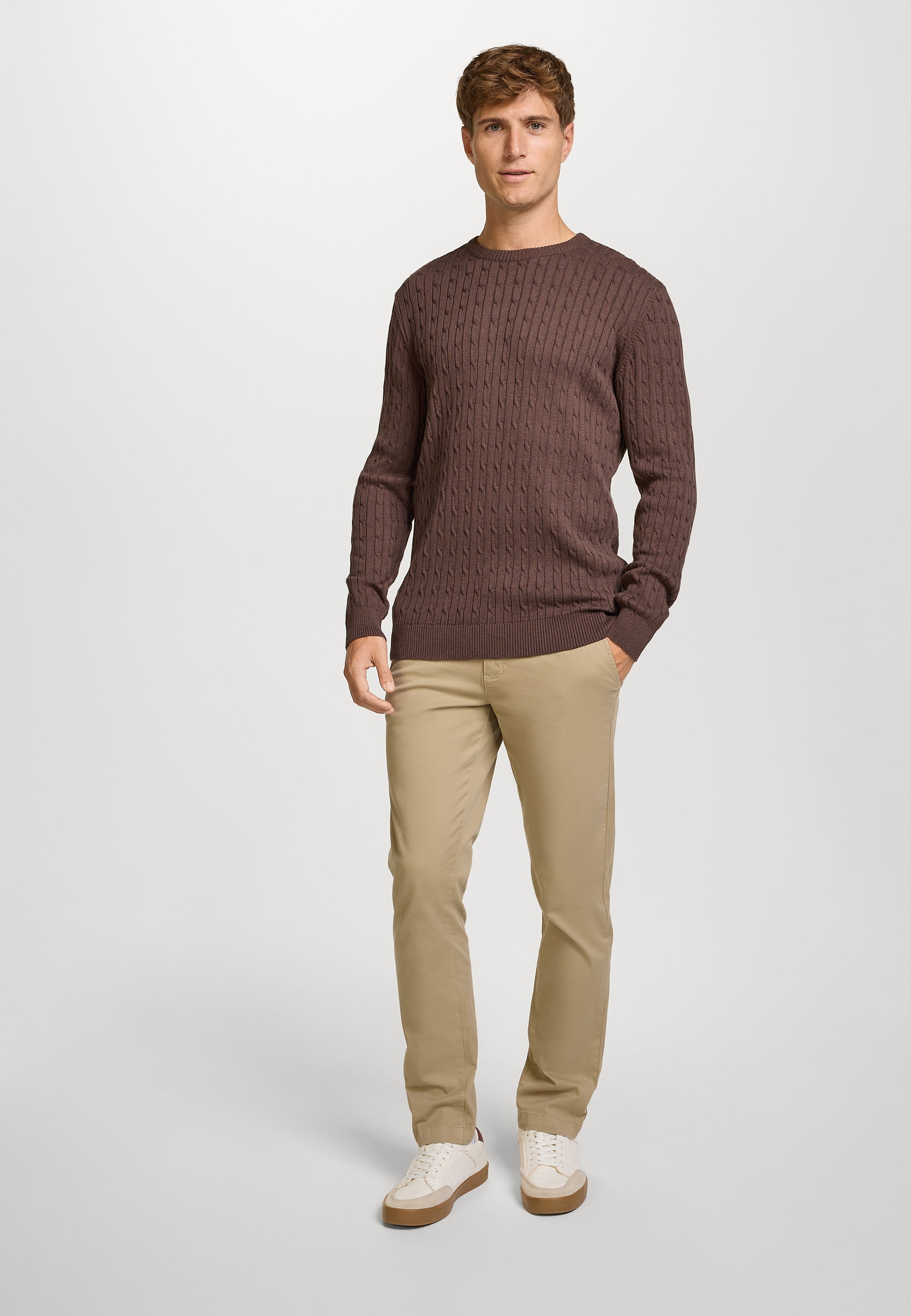 Strickpullover KSCable Chocolate Plum Mix