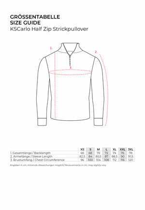 Strickpullover KSCarlo Half-Zip Snow White Produktbild