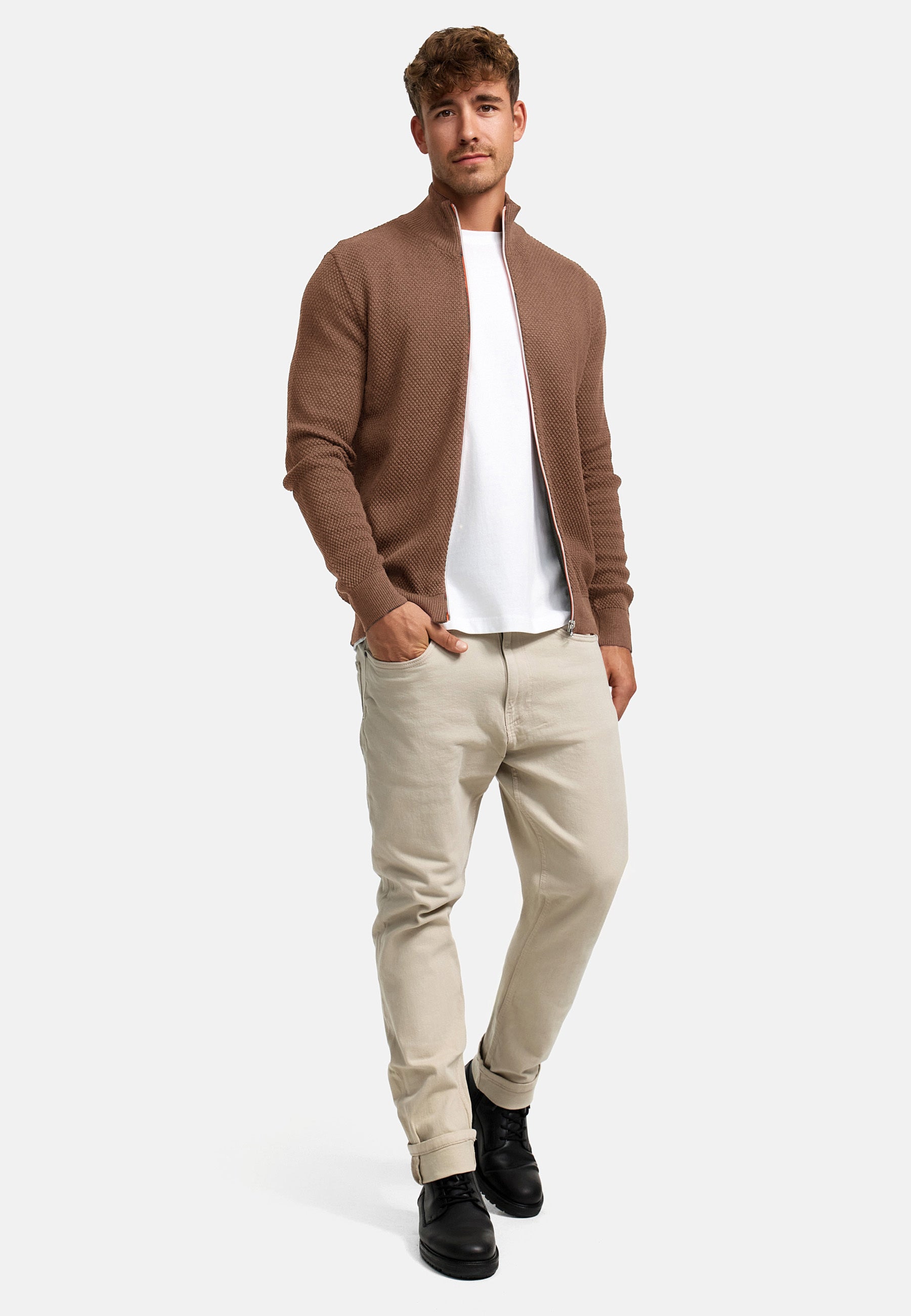 Strickjacke KSErik Zip Monks Robe Mix