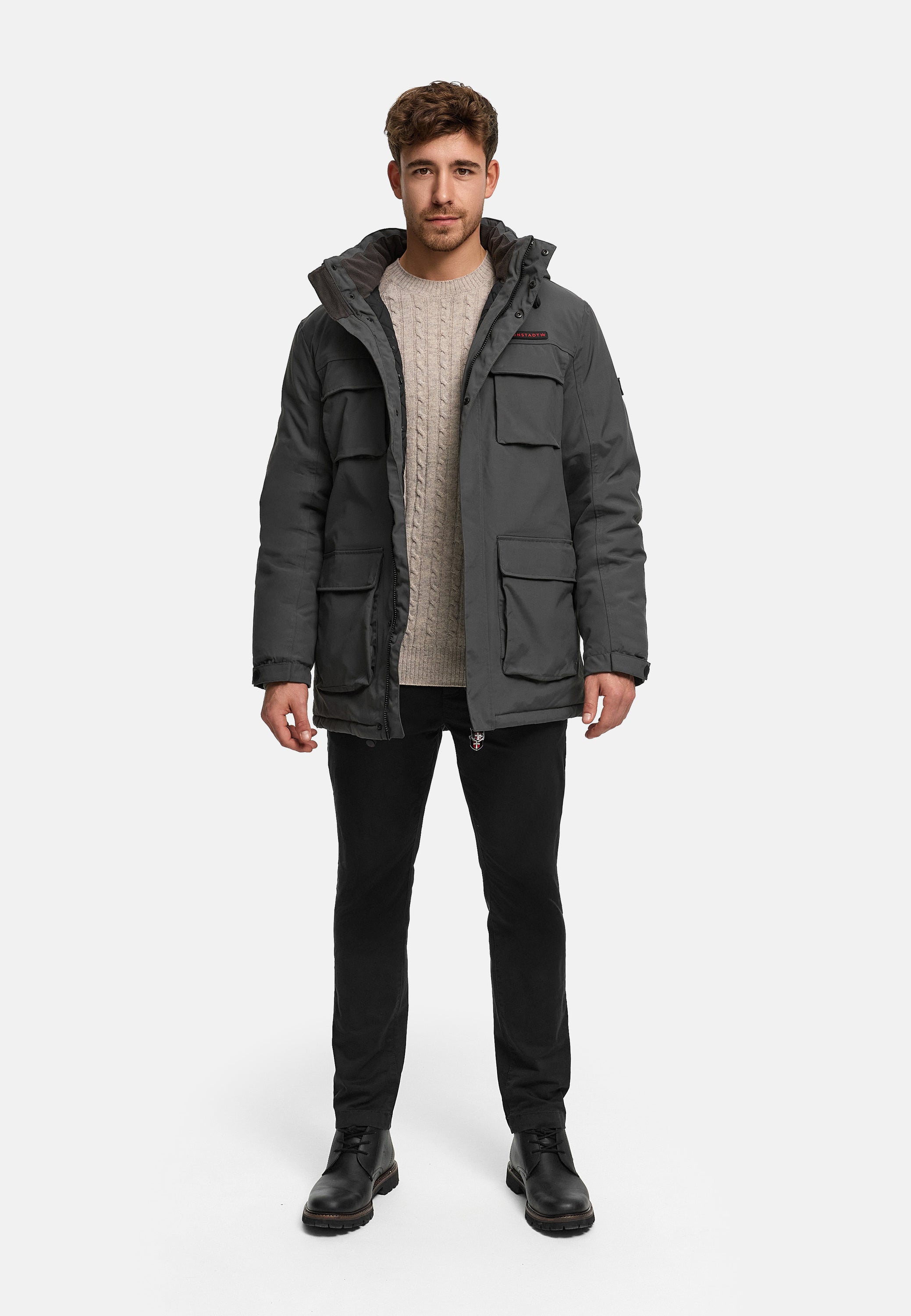 Winterjacke KSHarrington hood jacket Dk Grey
