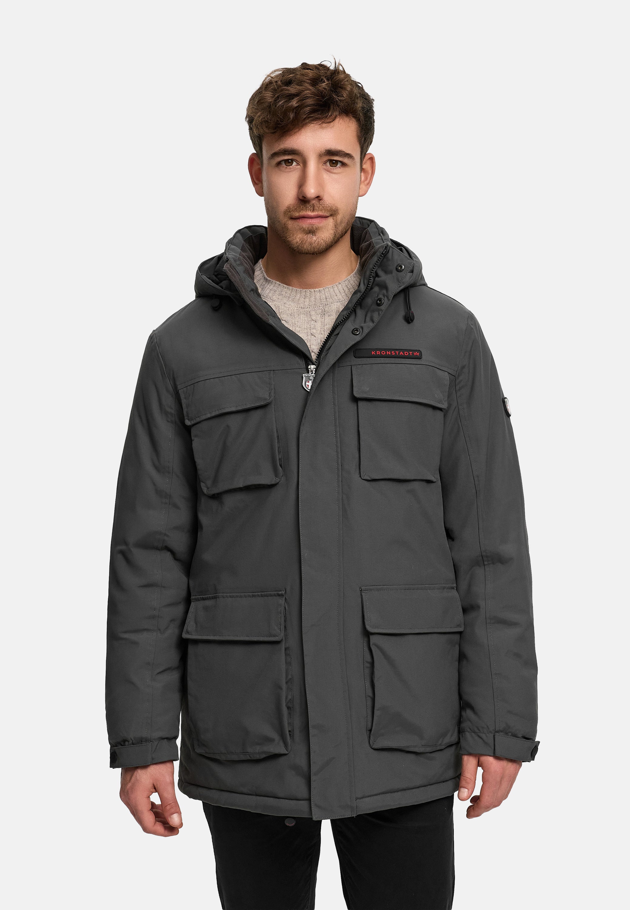 Winterjacke KSHarrington hood jacket Dk Grey