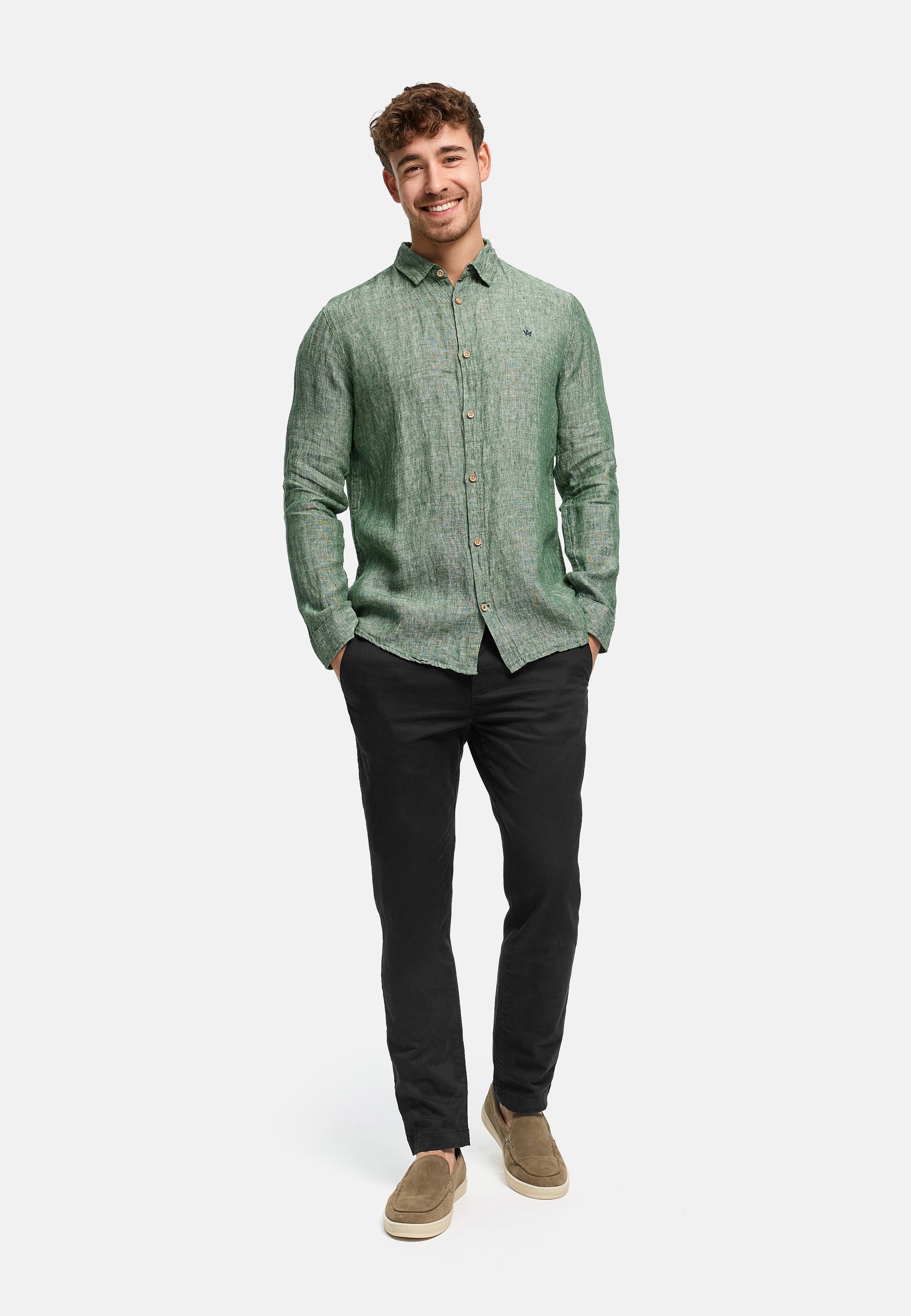 Hemd Langarm KSAyers Hedge Green