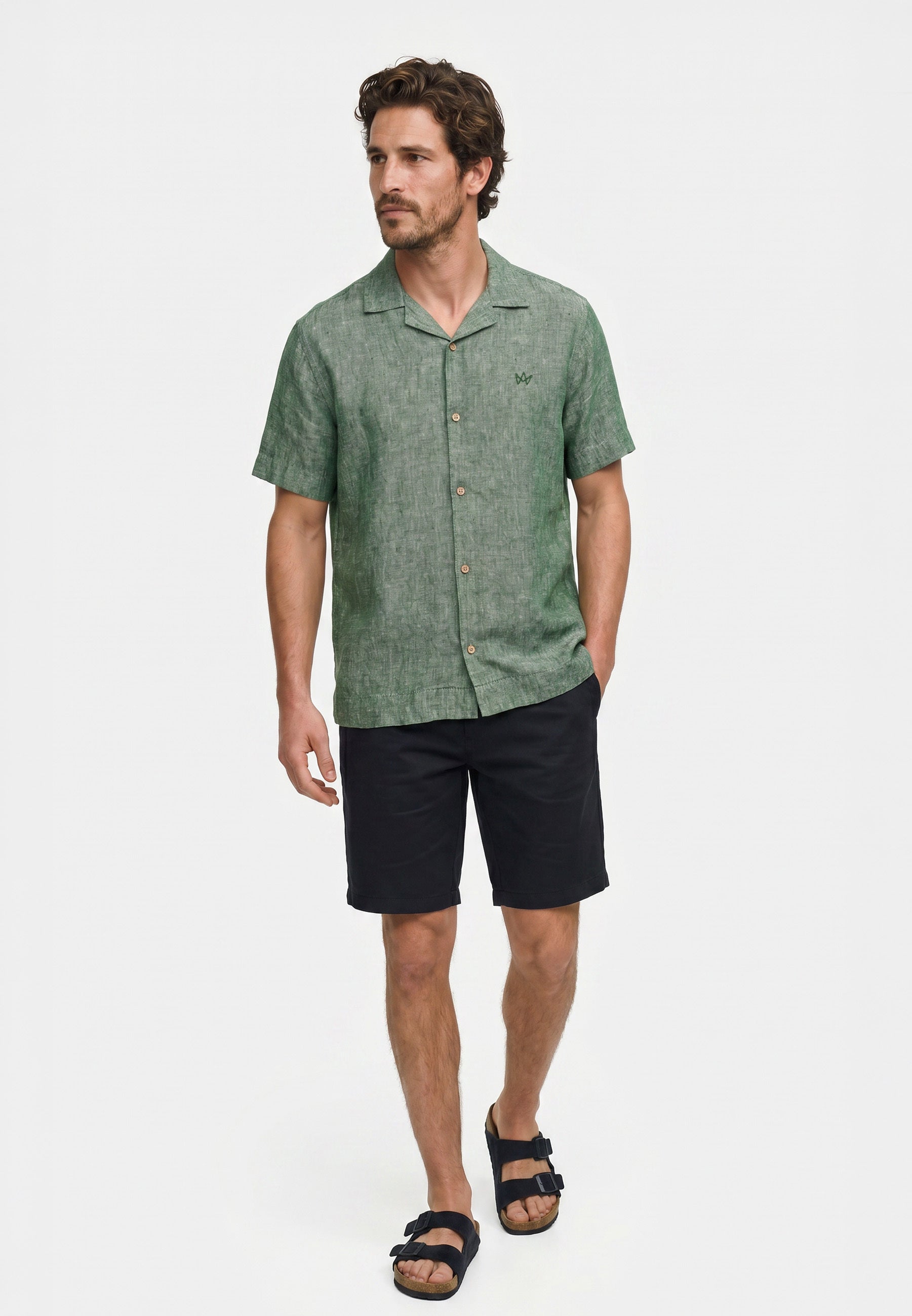 Hemd Kurzarm KSAyers Hedge Green Produktbild