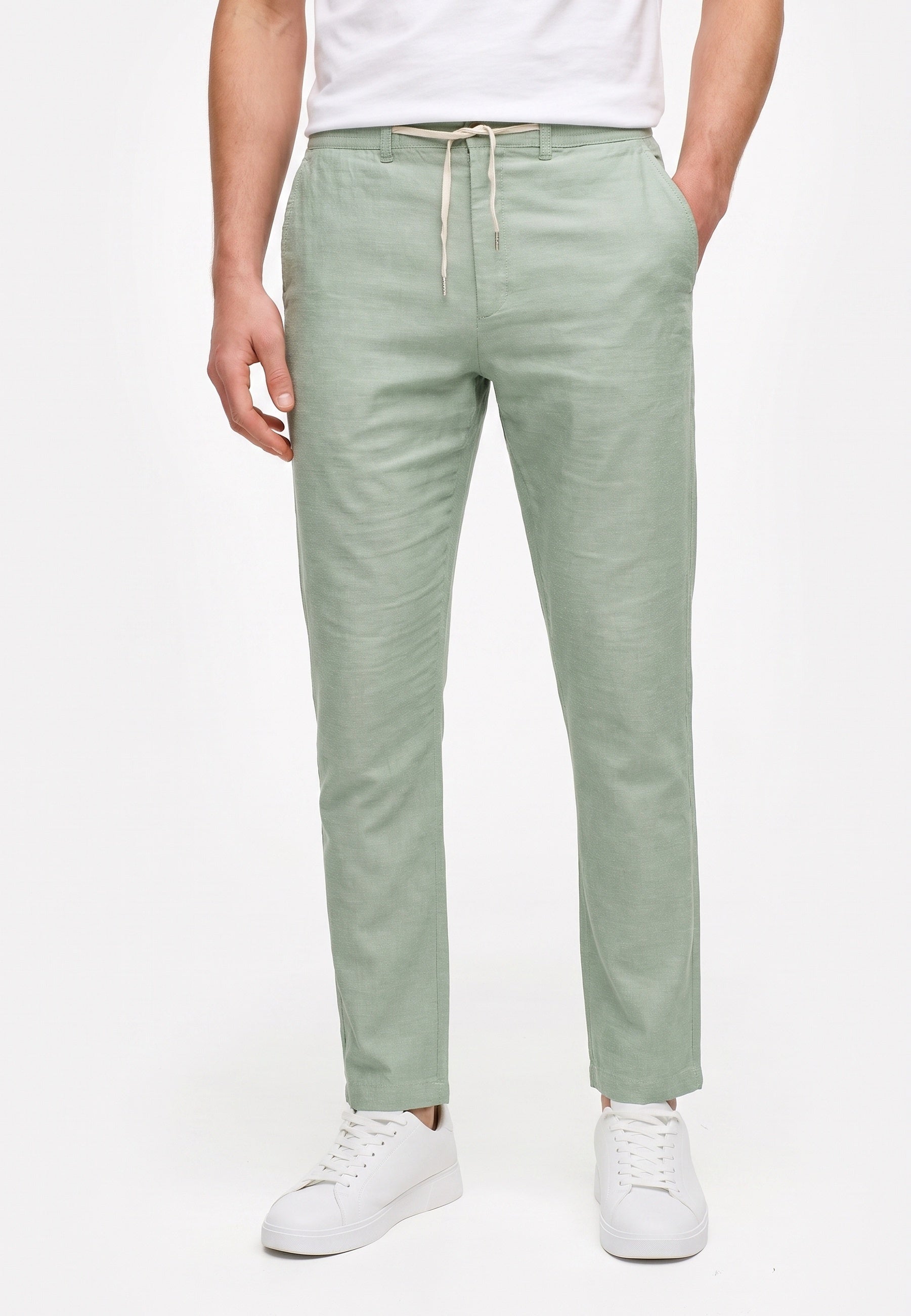 Pantalon chino KSAlbert vert haie