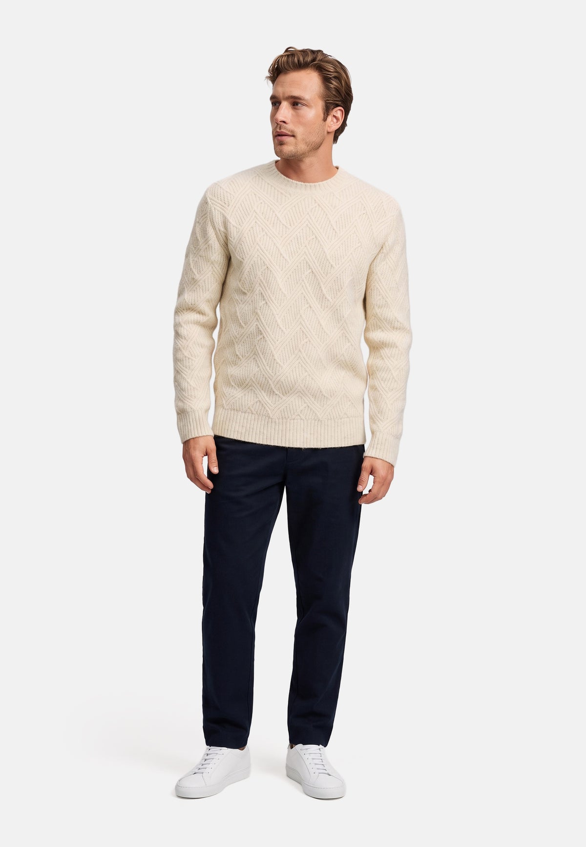 Knitted Jumper KSPollard Crew Neck Beige Mix