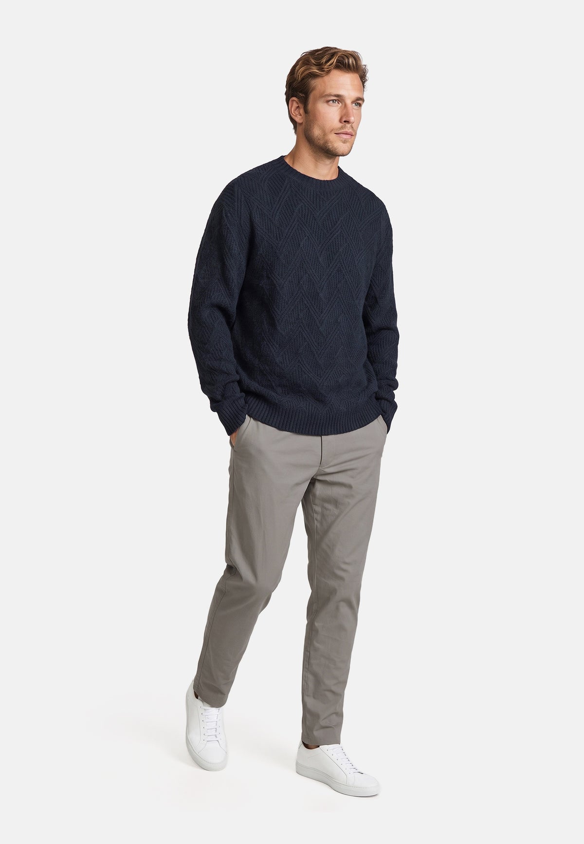 Knitted Sweater KSPollard Crew Neck Sky Captain