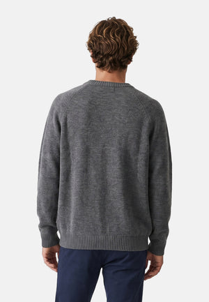 Strickpullover KSLarson Strick Crew Neck Charcoal Mix Produktbild