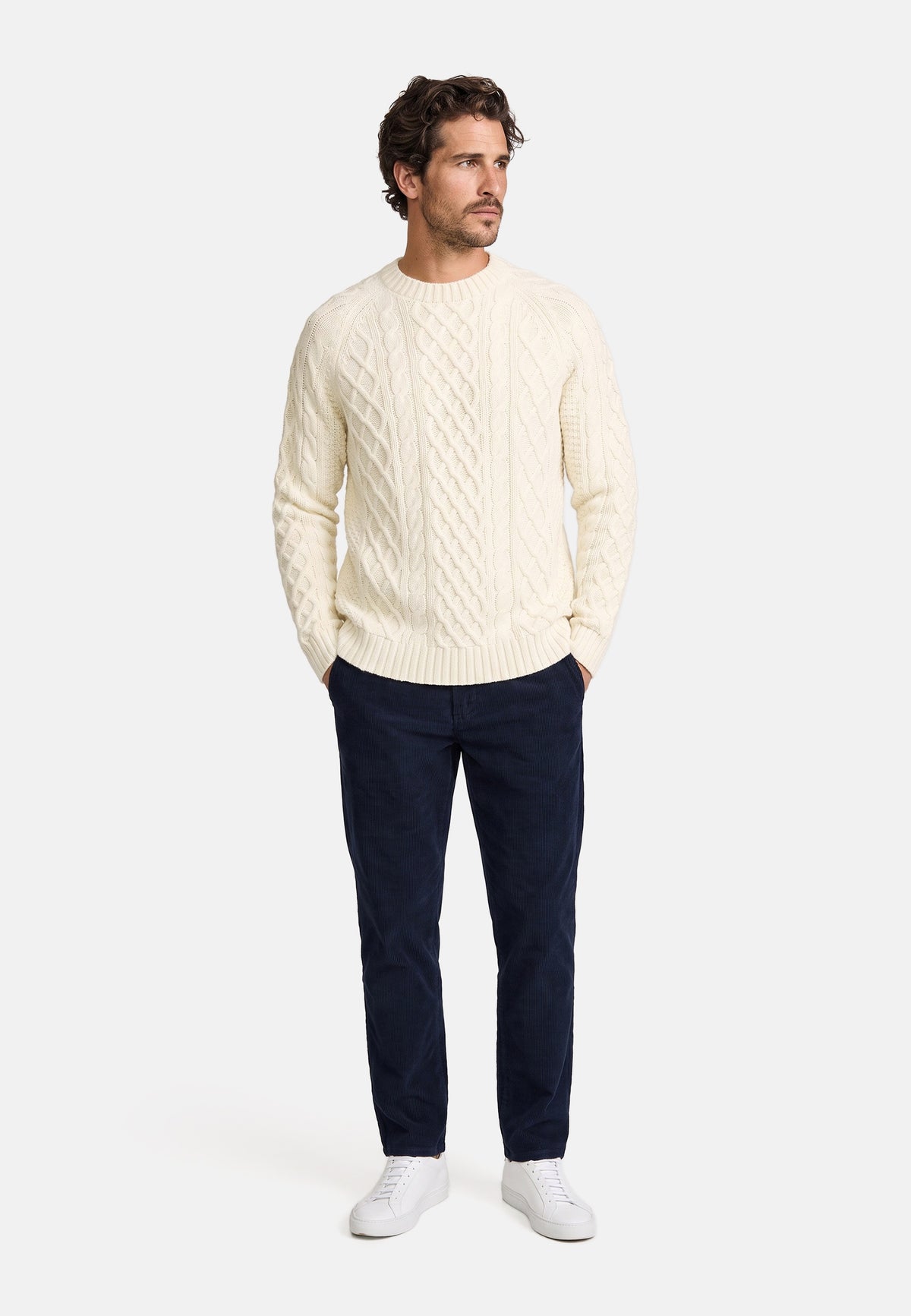 Knitted Sweater KSWard Knit Crew Neck Vanilla Ice