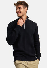 Strickpullover KSCarlo Half-Zip Black