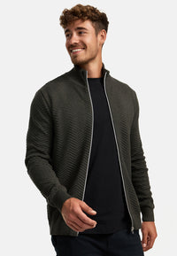 Strickjacke KSCarlo Zip Army Mix