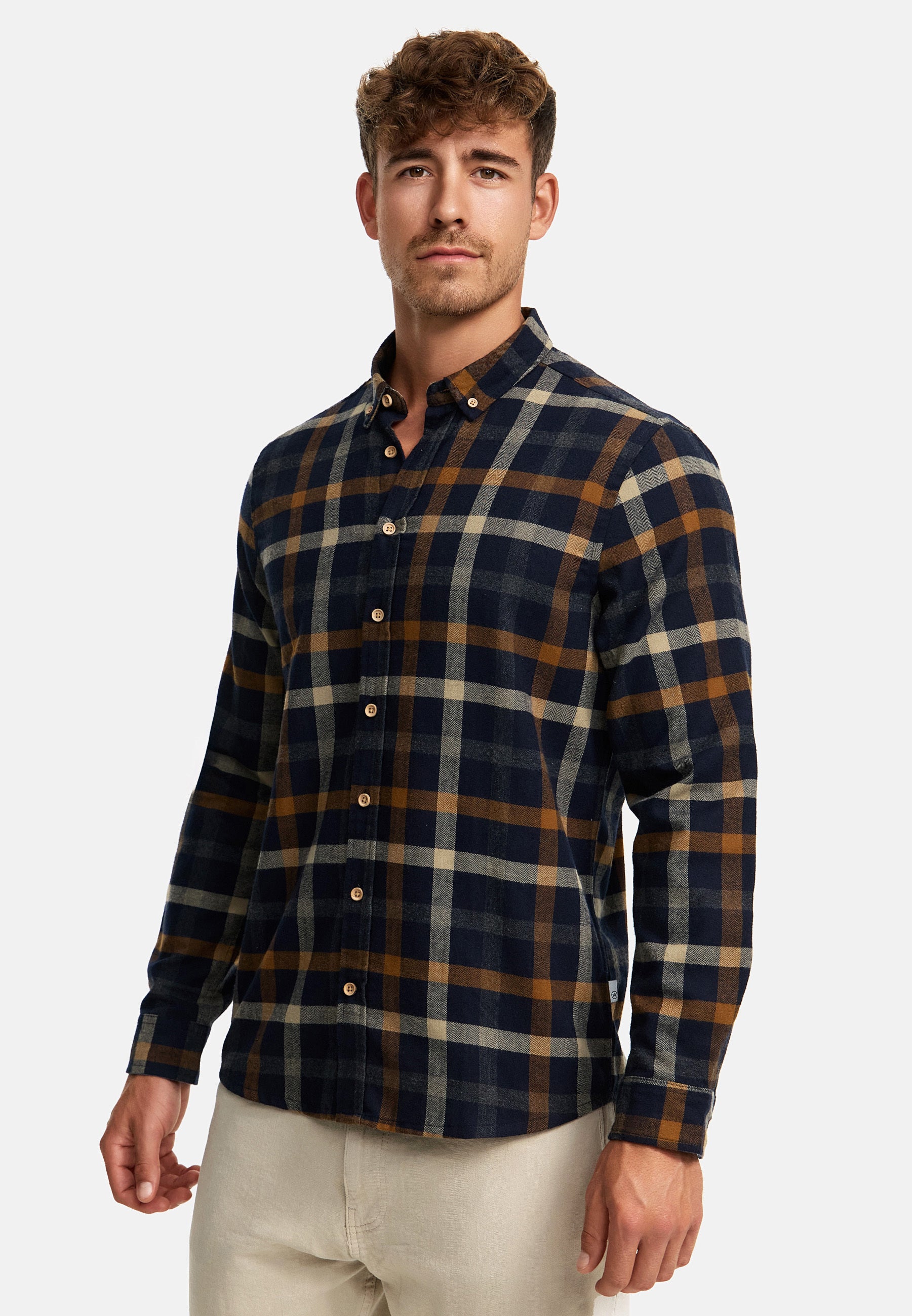Hemd Langarm KSDean Check Monk's Robe New