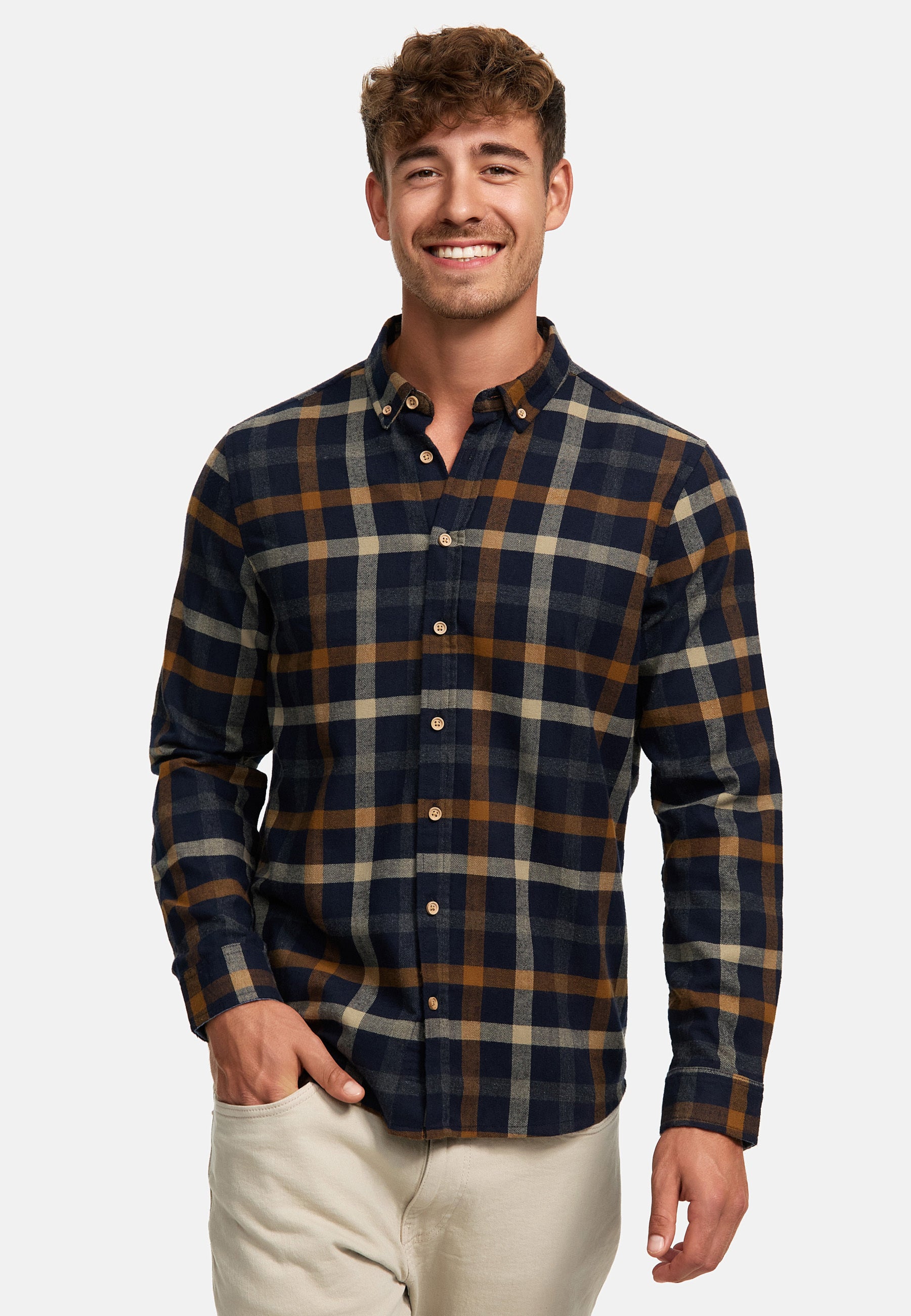 Hemd Langarm KSDean Kariert Monk's Robe New Produktbild