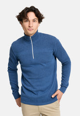 Strickpullover KSHannes Half-Zip Federal Blue mix
