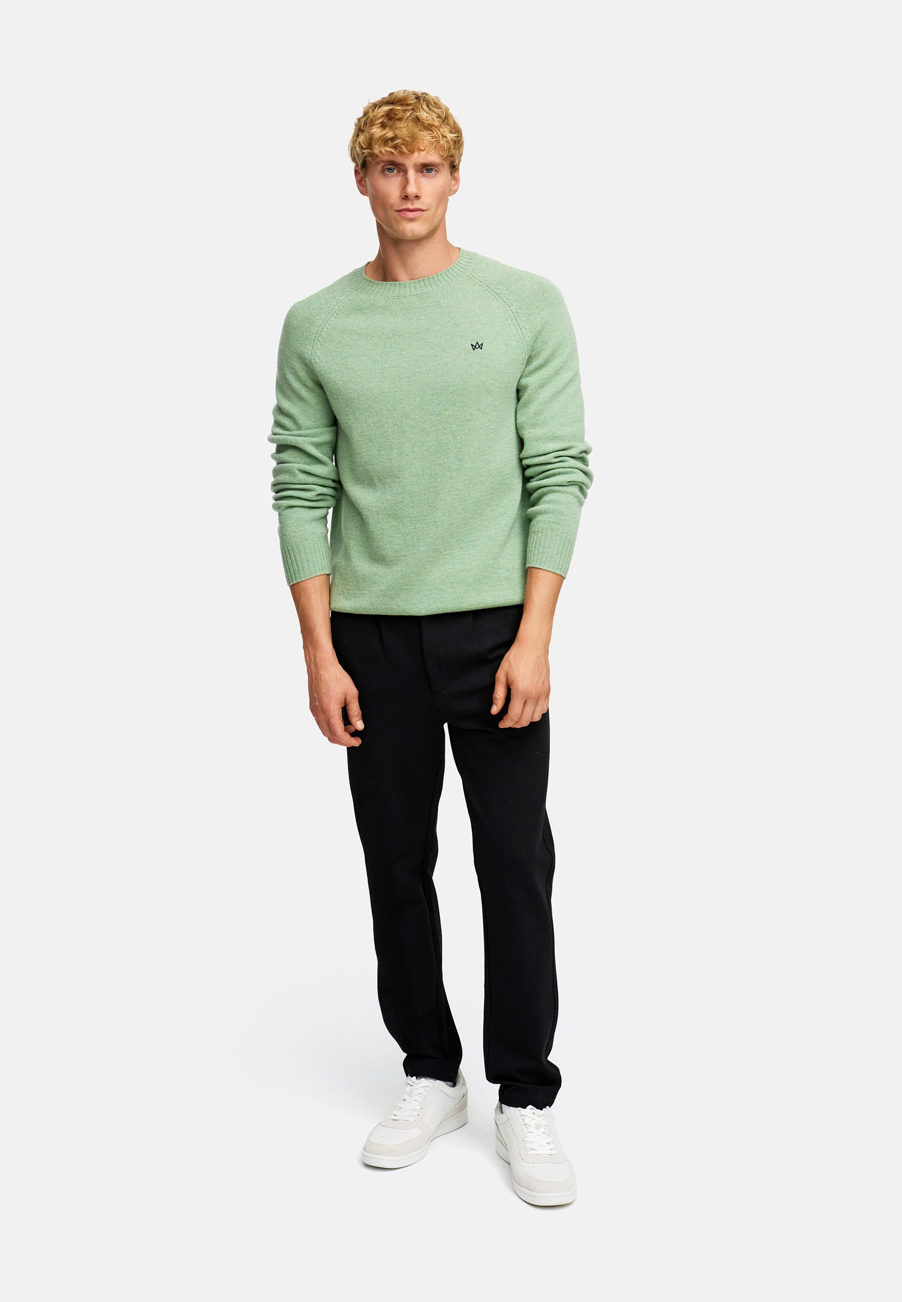 Strickpullover KSLarson crew neck knit Hedge Green