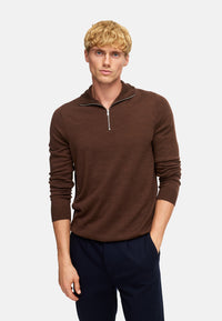Strickpullover KSJohannes Merino Strick Half Zip Monk's Robe