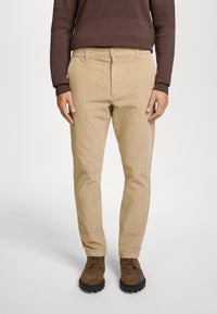 Chinohose KSEben Cord Tapered White Pepper