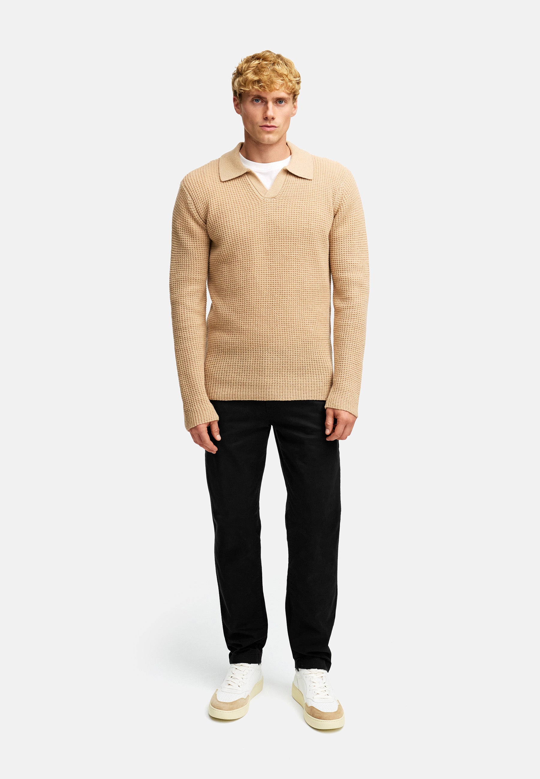 Strickpullover KSCrombie polo knit Sand mix