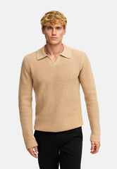 Strickpullover KSCrombie polo knit Sand mix