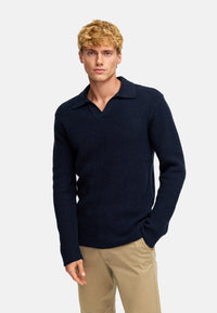 Strickpullover KSCrombie Strick Polo Sky Captain