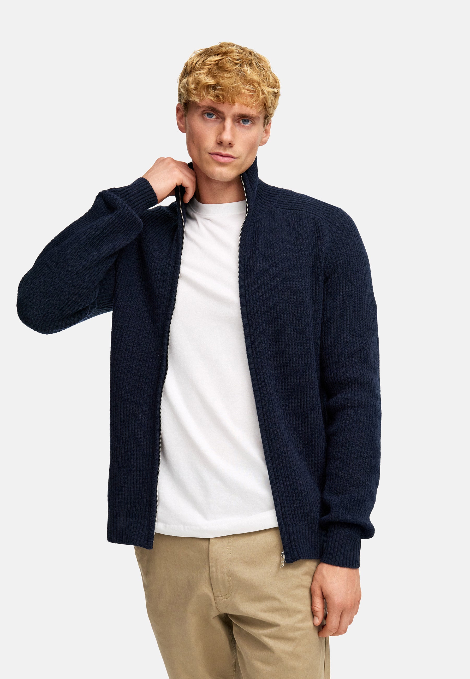 Strickjacke KSDorsey zip cardigan knit Sky Captain