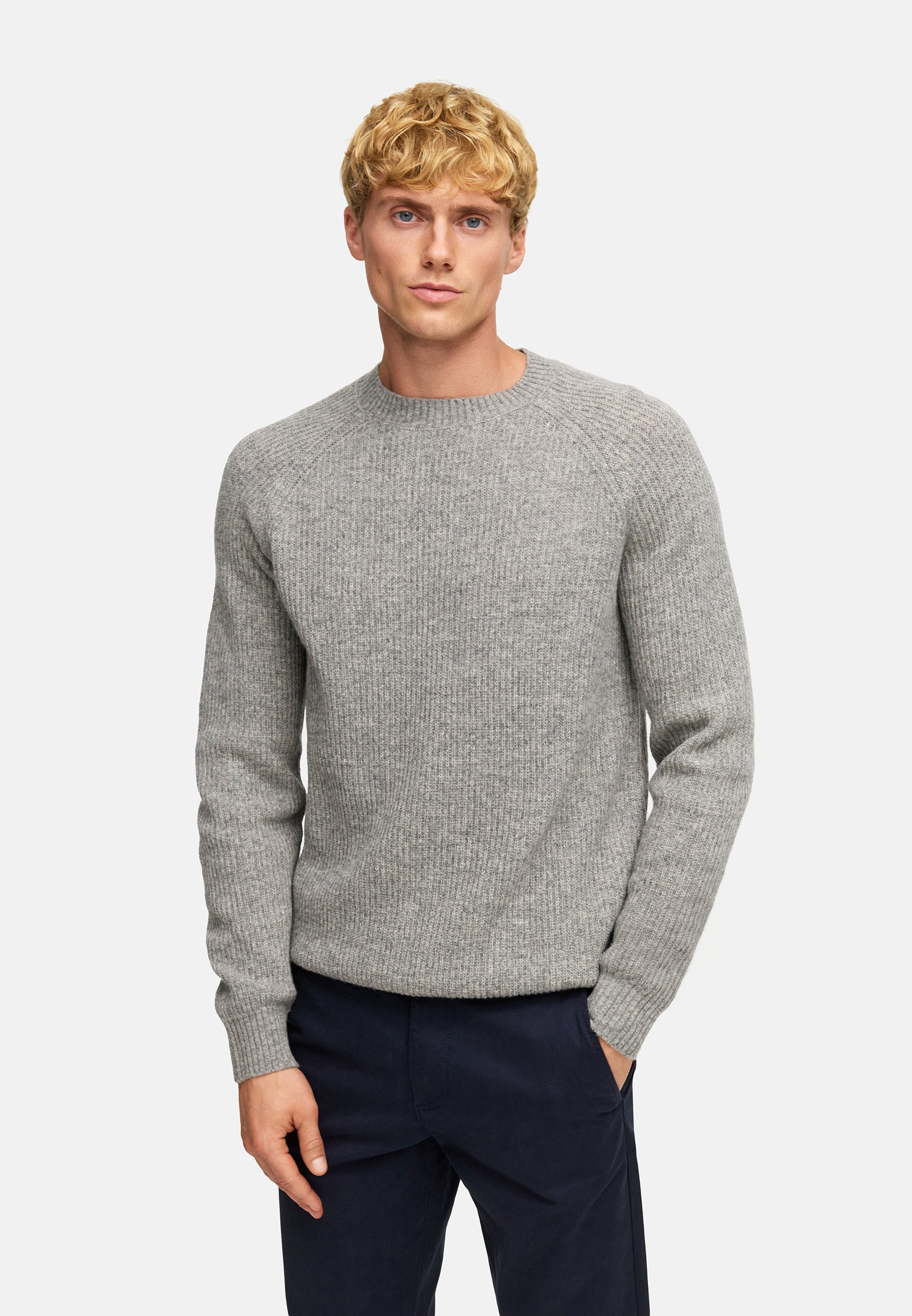 Strickpullover KSDorsey crew neck knit Lt Grey Mix