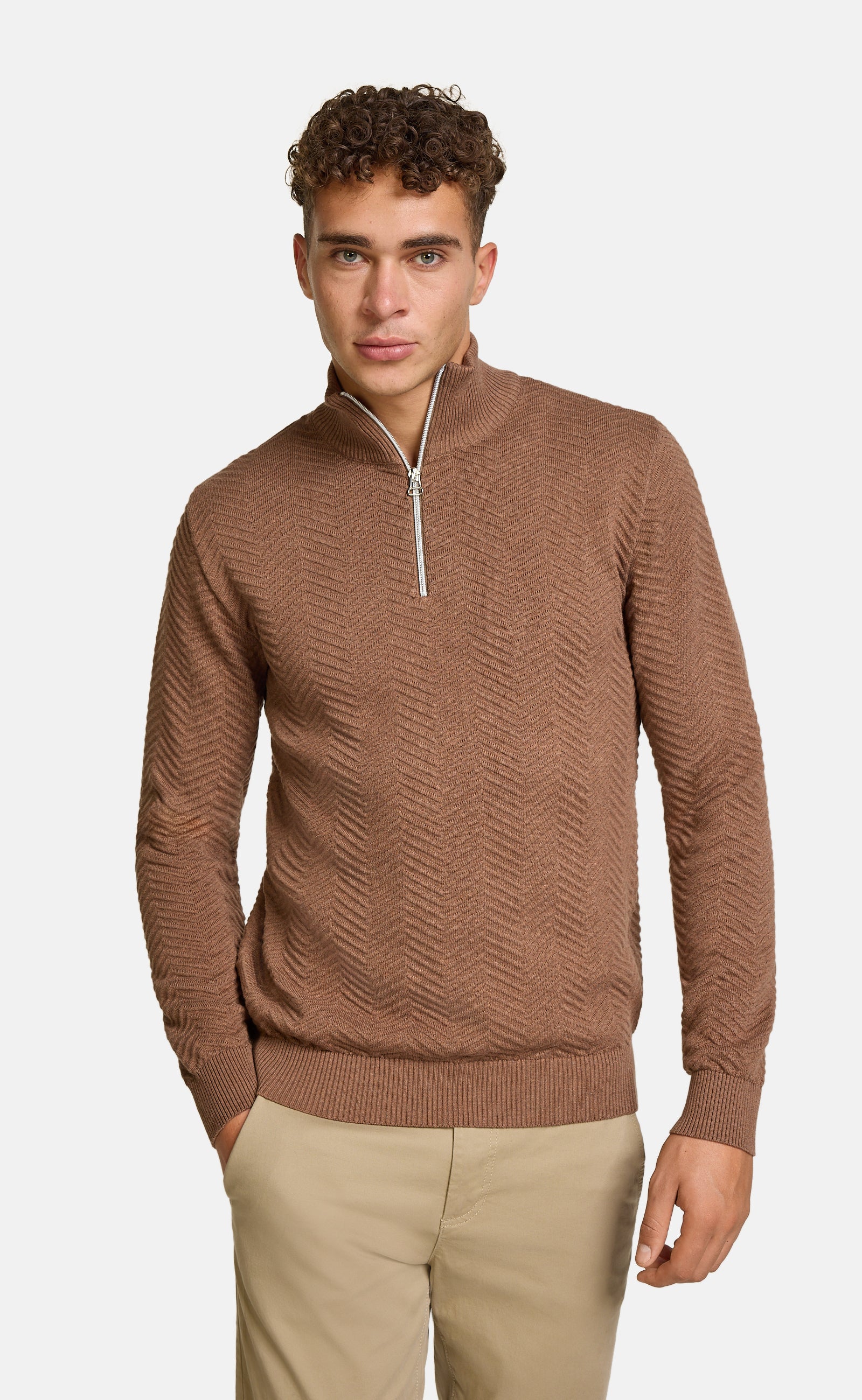 Strickpullover KSCarlo Half-Zip Monks Robe Mix