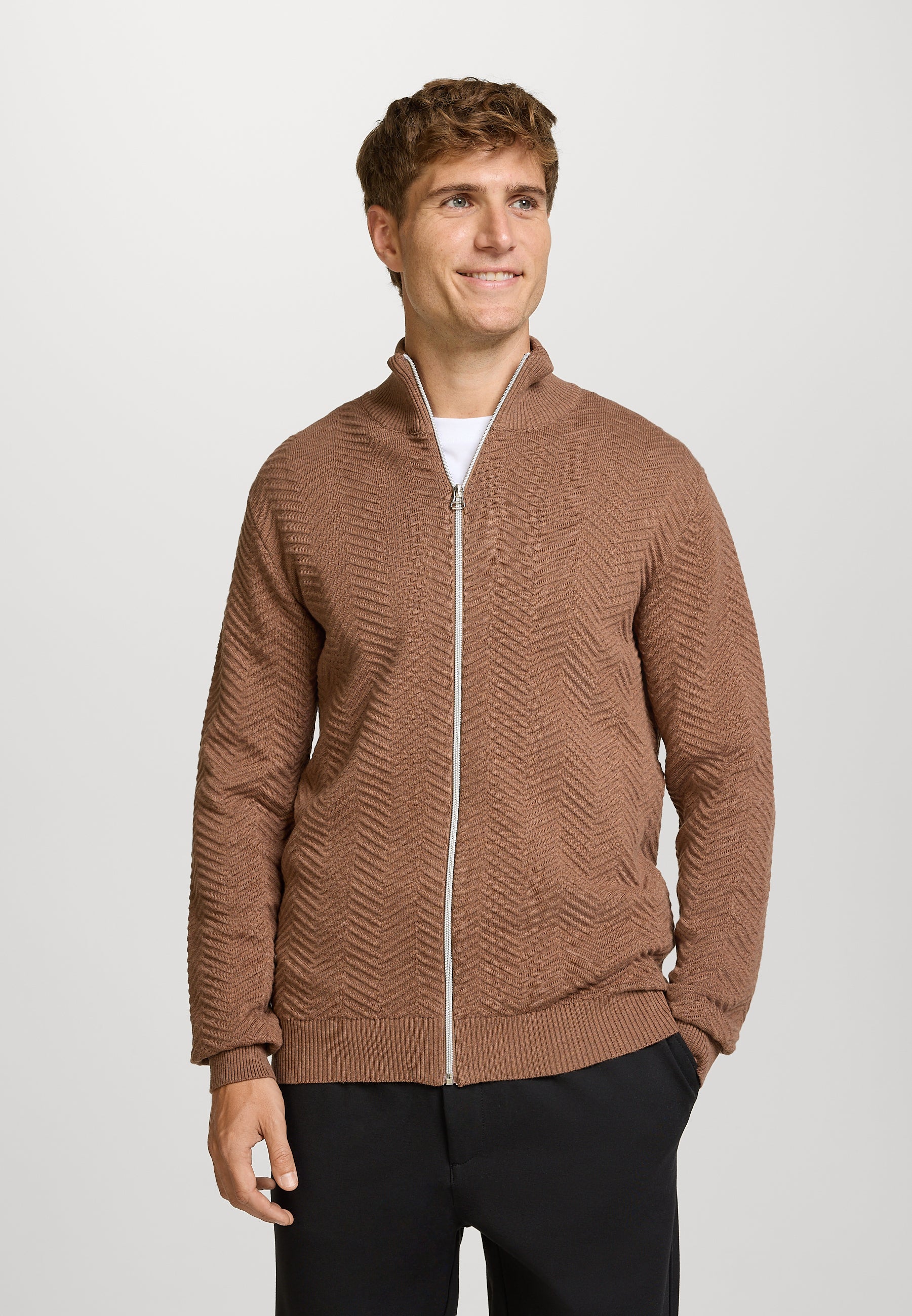 Strickjacke KSCarlo Zip Monks Robe Mix