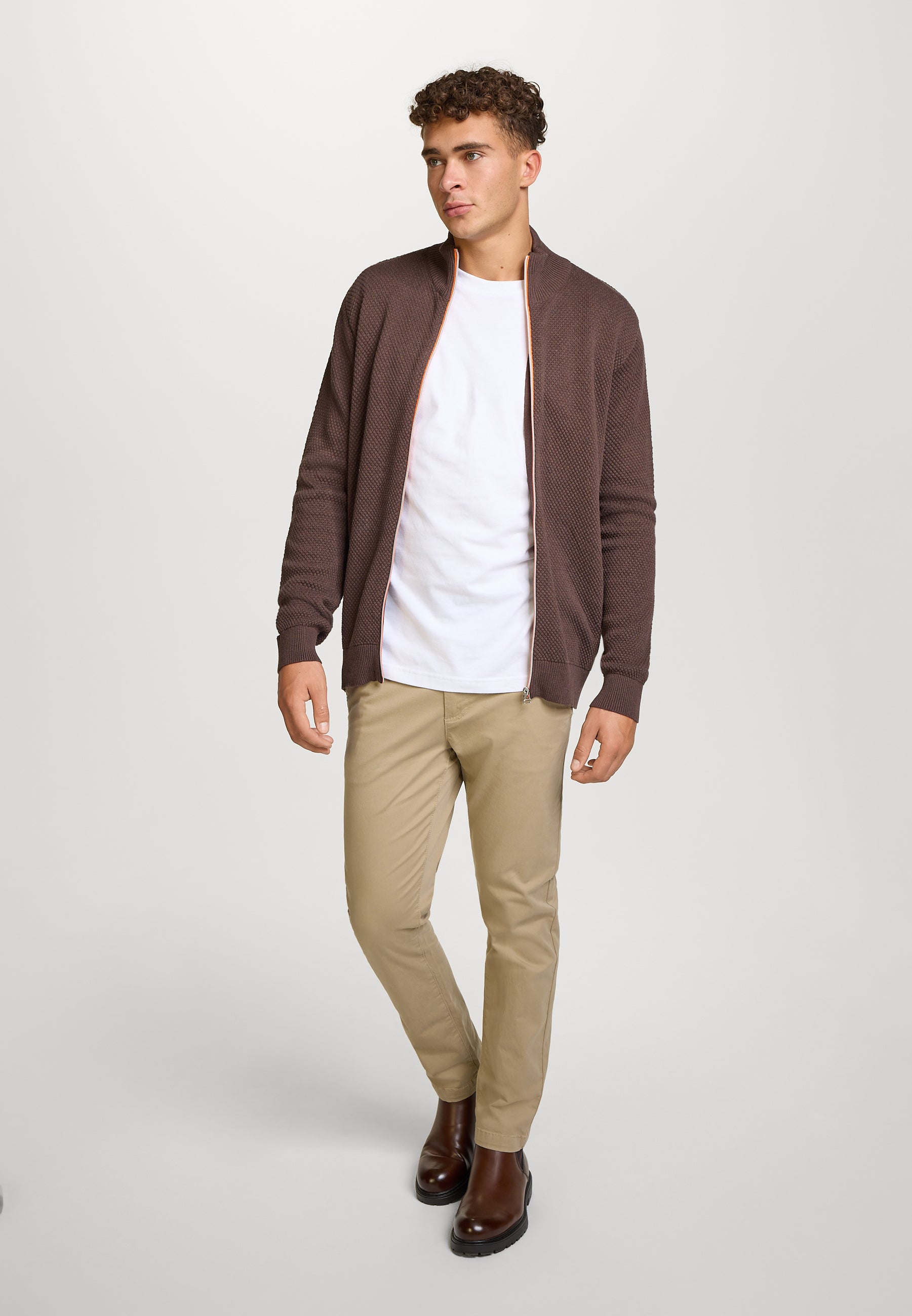 Strickjacke KSErik Zip Chocolate Plum Mix