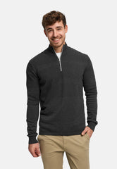 Strickpullover KSHannes Half-Zip Charcoal Mix