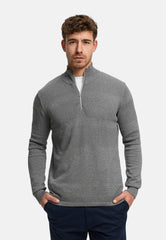 Strickpullover KSHannes Half-Zip Lt Grey Mix