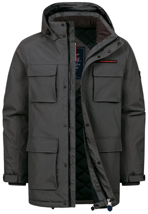 Winterjacke KSHarrington mit Kapuze Dk Grey Produktbild