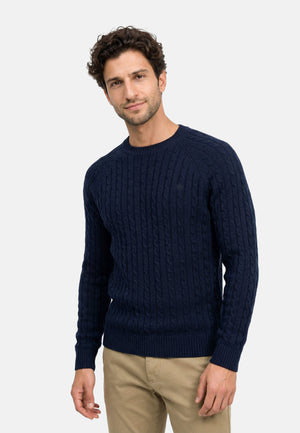 Strickpullover KSFlynn Strick Crew Neck Sky Captain Produktbild