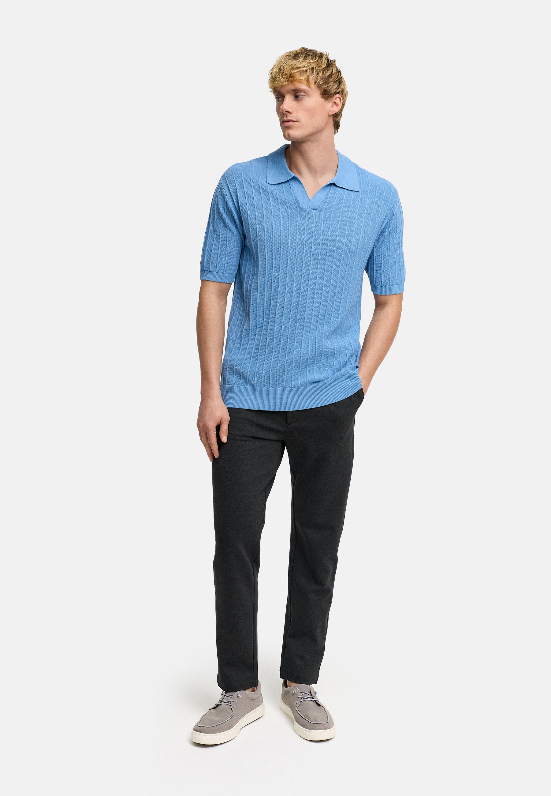 Poloshirt KSAlonzo Blue Shadow Mix Produktbild