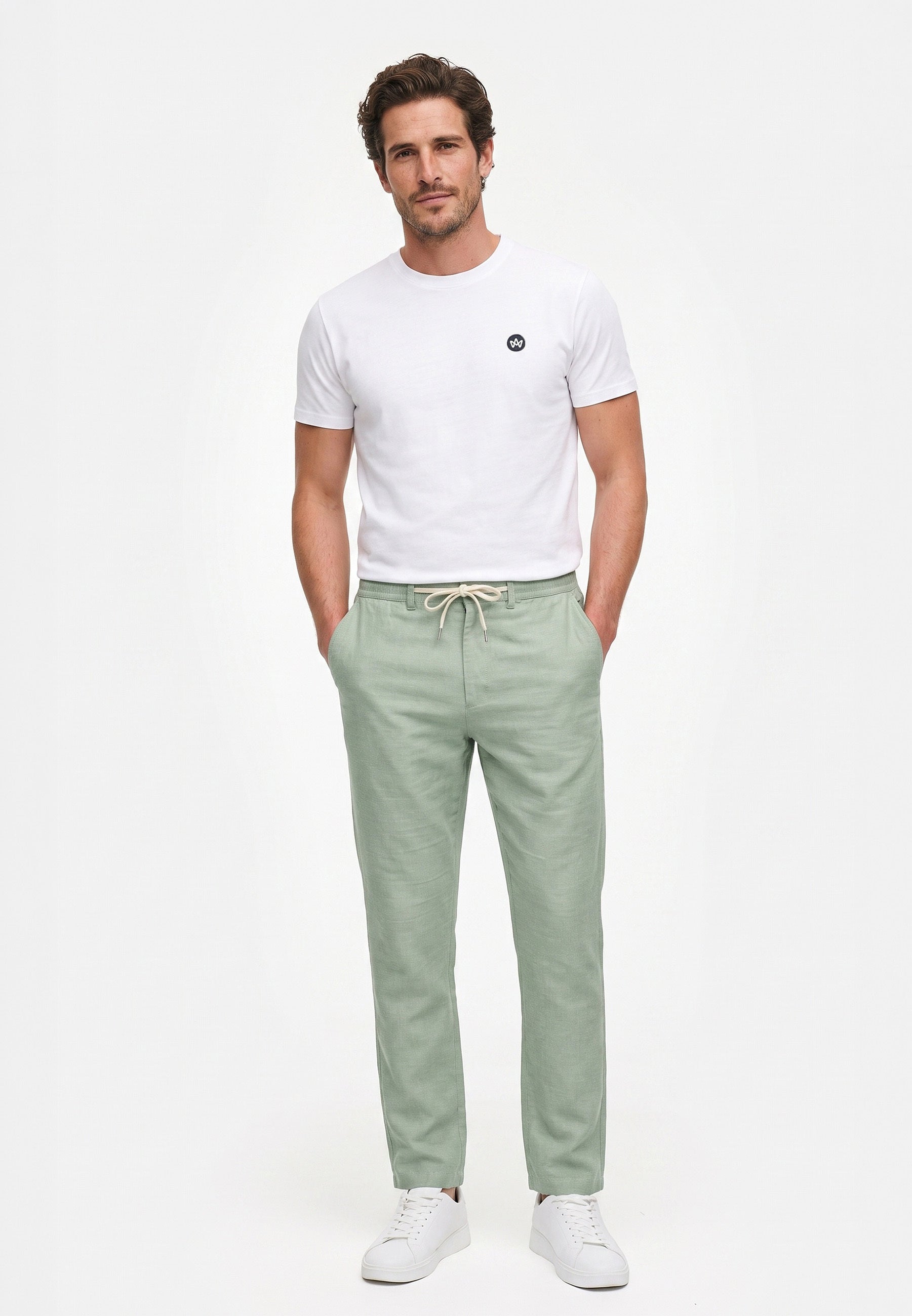 Pantalon chino KSAlbert vert haie