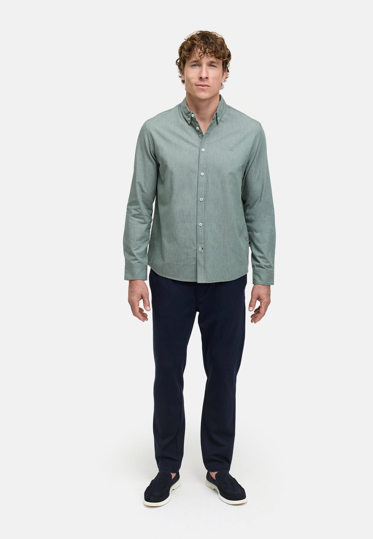 Hemd Langarm KSHarnmark Deep Lichen Green Produktbild