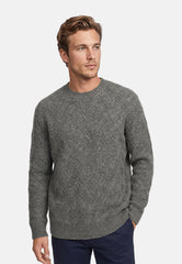 Pull en maille KSPollard col rond chiné pierre foncée