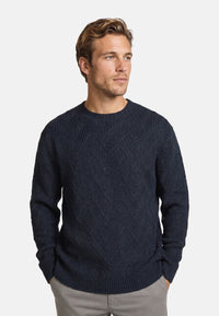 Knitted Sweater KSPollard Crew Neck Sky Captain