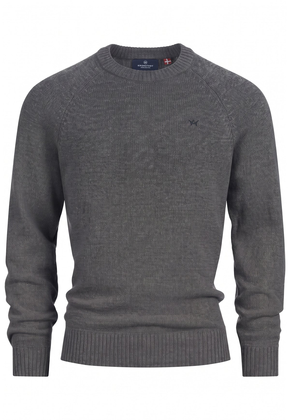 Strickpullover KSLarson Strick Crew Neck Charcoal Mix Produktbild