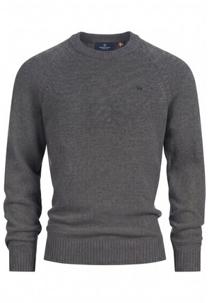 Strickpullover KSLarson Strick Crew Neck Charcoal Mix Produktbild